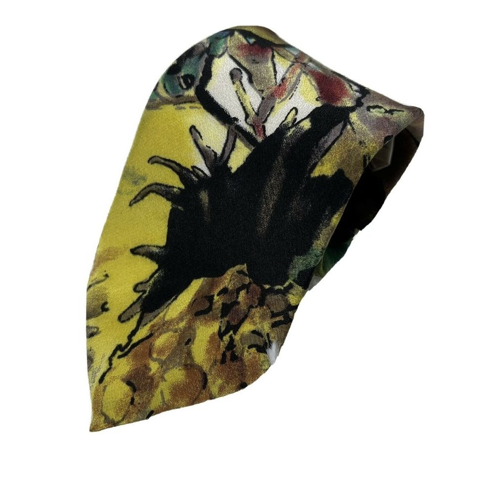 The Limited  tie colorful Vintage 100% Silk Watercolor Floral Ti